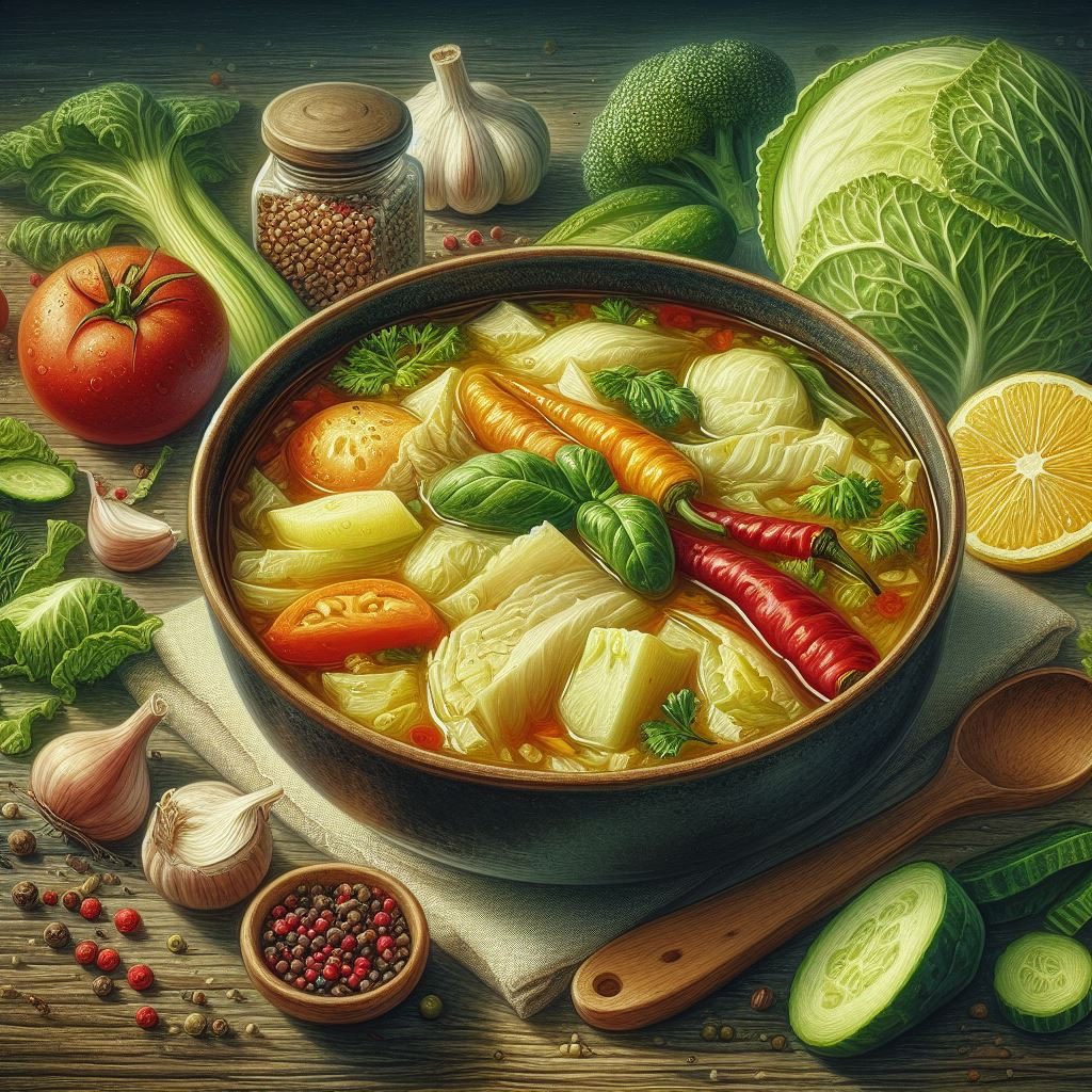 sweet and sour cabbage soup
