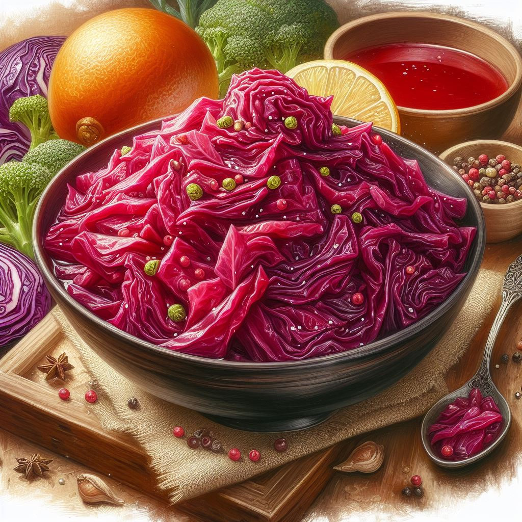 sweet and sour red cabbage