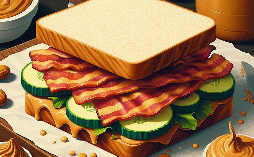 peanut butter bacon sandwich
