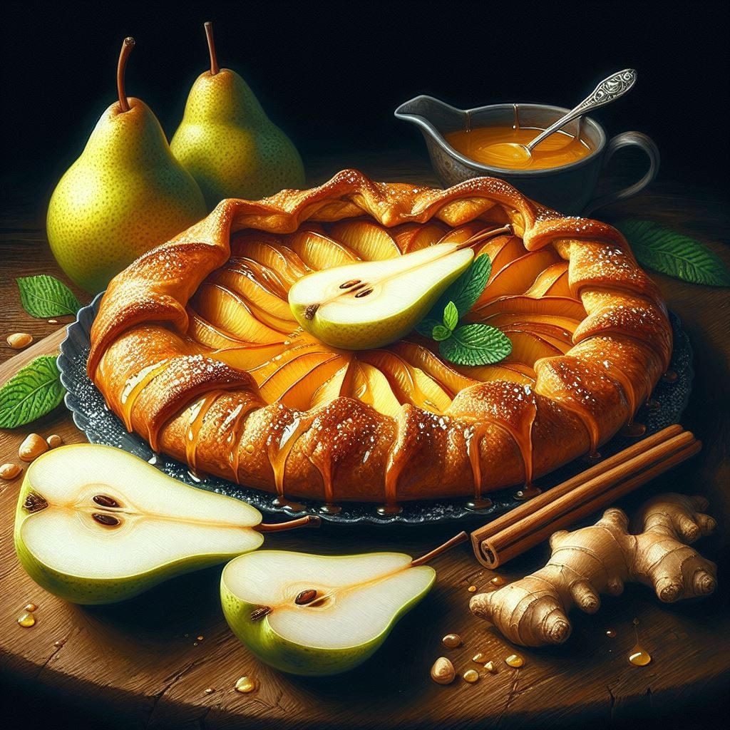 pear galette with ginger